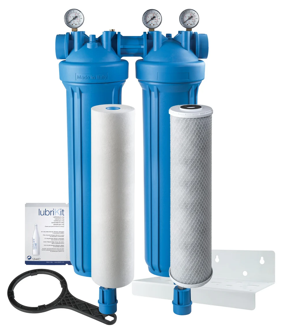 Whole House Filtration Kit, AntiScale, Carbon, w/Filters - NO Salt Softening